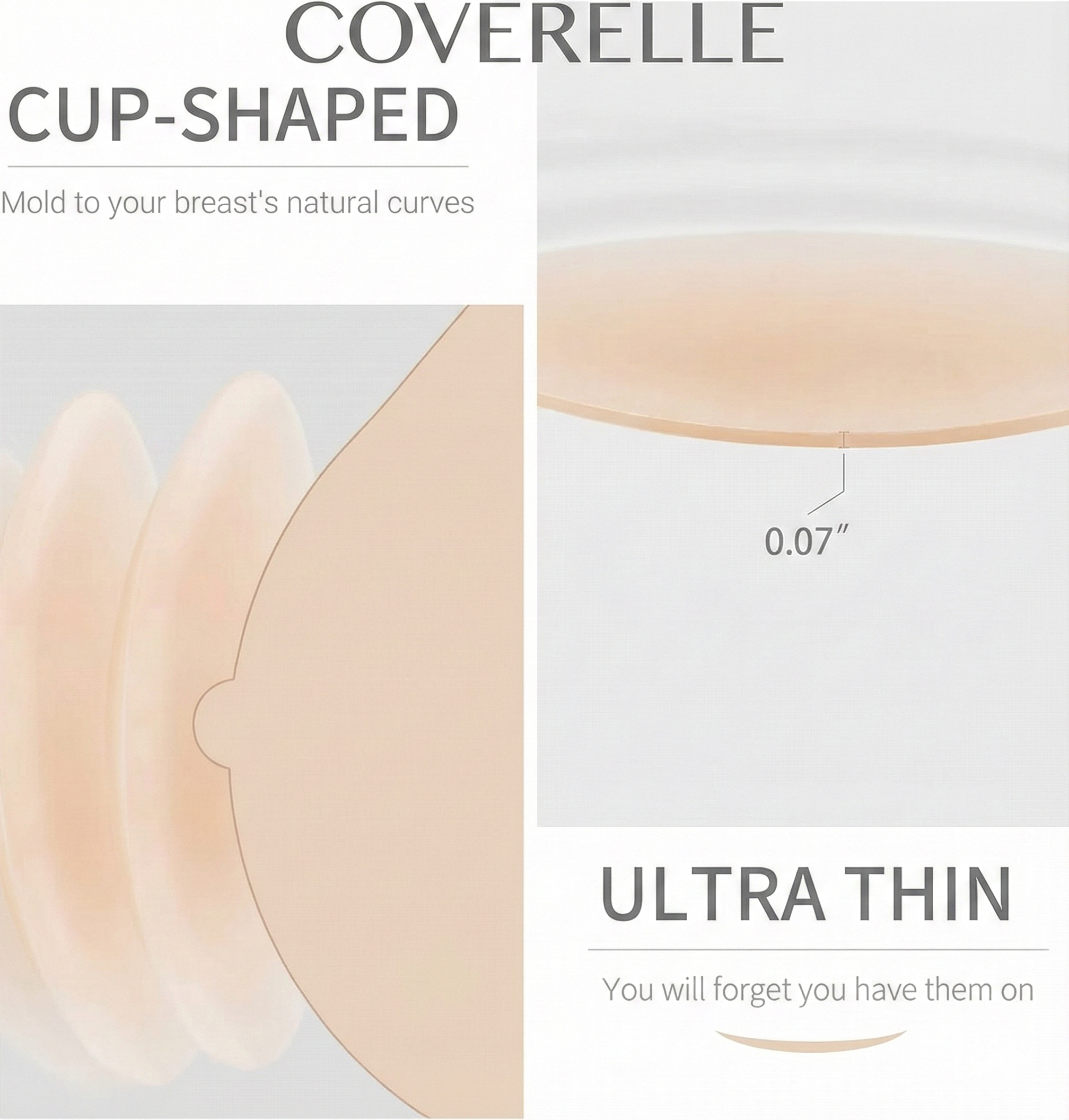 Coverelle™ Reusable Silicone Nipple Covers (2 Pairs – 8 cm)